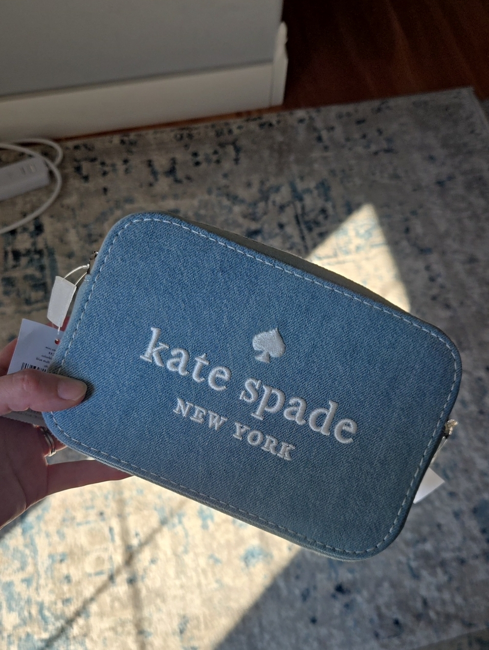 kate spade Light Blue Denim Style Crossbody Bag Trendy fun